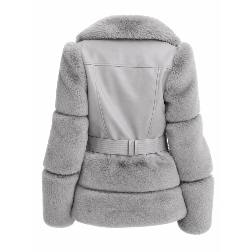 Chanel Cresswell The Gentlemen Ash Grey Fur Jacket | America Suits